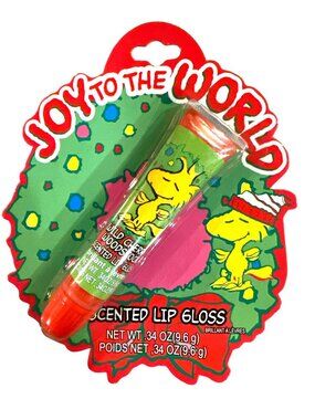 Lotta Luv PEANUTS Scented Lip Gloss WOODSTOCK Wild Cherry Flavor CHRISTMAS Rare!